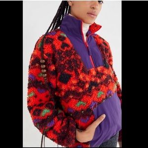 UO Sherpa Fleece Popover Jacket